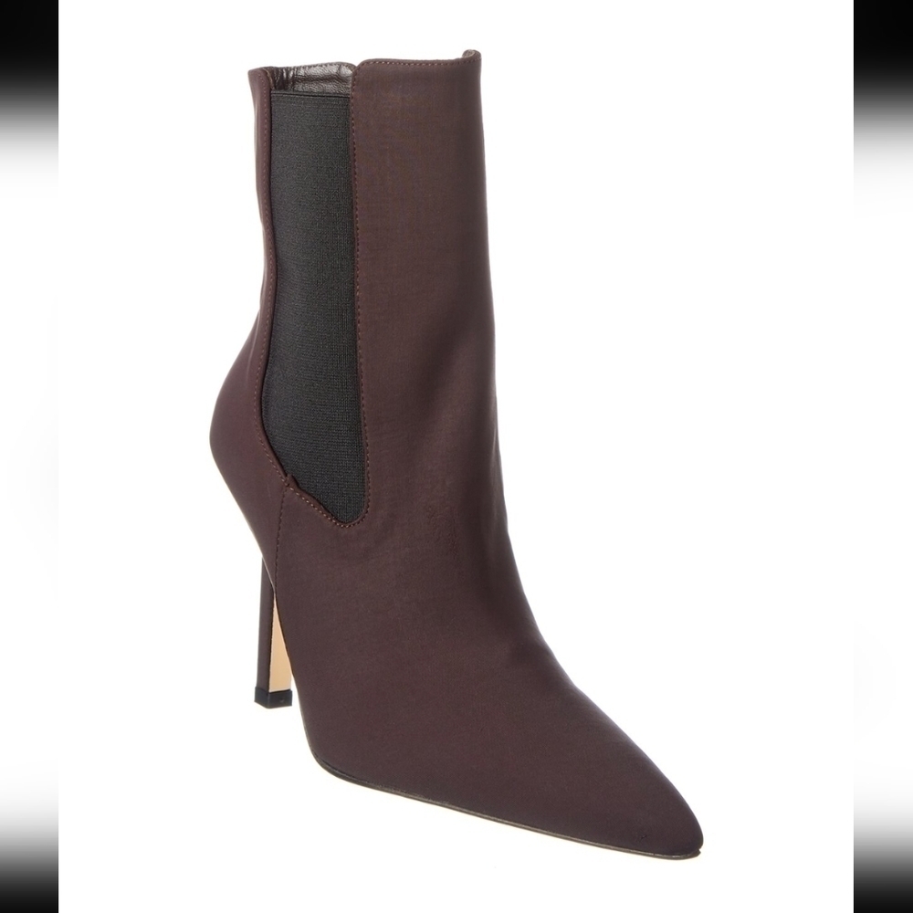 Good American High Kickstand Faux Suede Bootie Brown New in Box Size 9.5